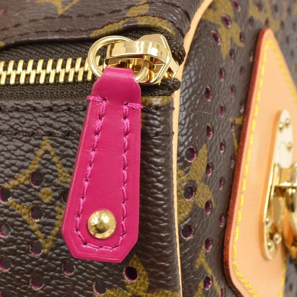 Auth LOUIS VUITTON SPEEDY 30 HAND BAG FUCHSIA MONOGRAM PERFO CANVAS - Picture 8 of 16